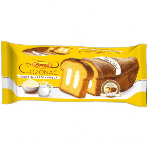 Dulciuri - Cozonac cu Crema de Lapte si Frisca, Boromir, 450 g-Vivomarket.ro