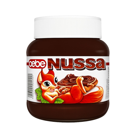 Gem, miere si alte creme tartinabile - Crema Tartinabila cu Cacao si Alune, Nussa, Cebe, 400 g-Vivomarket.ro