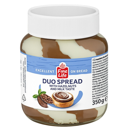 Gem, miere si alte creme tartinabile - Crema Tartinabila Duo, Fine Life, 350 g-Vivomarket.ro