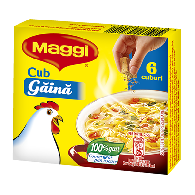 Cub Maggi cu gust de Gaina,10 x 60 g, 60 cuburi