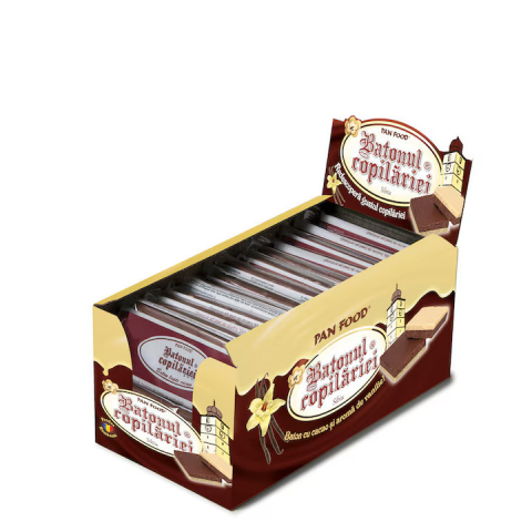 Produse Horeca - Cutie Ciocolata de casa alb-negru, Batonul Copilariei Alb Negru, 30 x 100 g