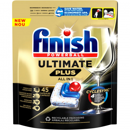 Curatenie & Intretinere - Detergent capsule pentru masina de spalat vase Finish Ultimate Plus, 45 spalari