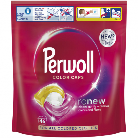 Curatenie & Intretinere - Detergent de rufe capsule Perwoll Renew & Care, Color, 46 spalari