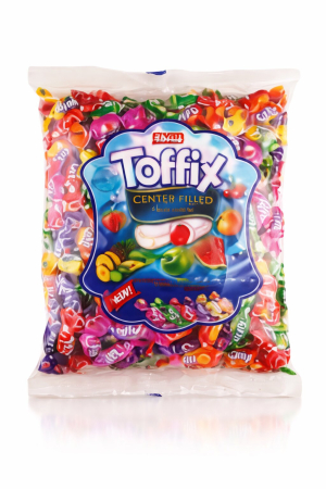 Dulciuri - Bomboane gumate cu aroma de fructe, Toffix Mix, Elvan, 1 kg