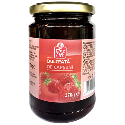 Dulceata, Miere & Crema tartinabila - Dulceata Capsuni, 370 g, Fine Life