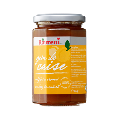 Dulceata, Miere & Crema tartinabila - Gem de Caise, 370 g, Raureni