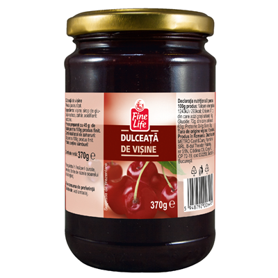 Dulceata, Miere & Crema tartinabila - Dulceata Visine, 370 g, Fine Life