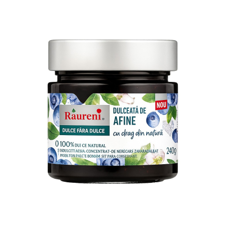 Dulciuri - Dulceata Afine fara Zahar, Raureni, 240 g-Vivomarket.ro
