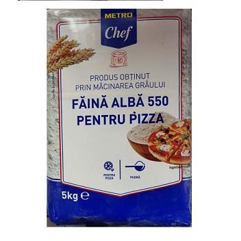 Alimente de baza - Faina Alba pentru Pizza Tip 550, 5 Kg, Metro Chef