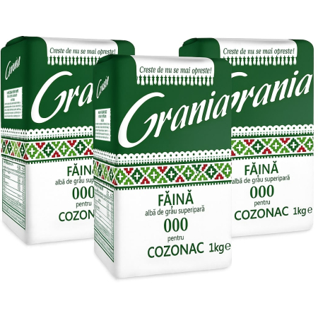 Produse alimentare/Bacanie - Faina pentru Cozonac, Grania, 3 x 1 Kg-Vivomarket.ro