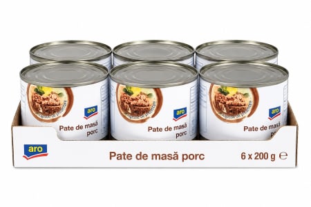 Conserve - Pate De Masa Porc, Aro, 6 x 200 g-Vivomarket.ro