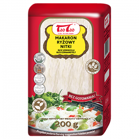 Bacanie - Fidea de Orez Vermicelli, 200 g, Tao Tao