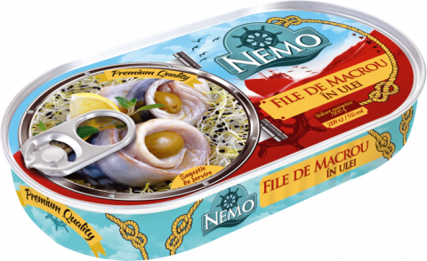 Conserve - File de macrou in ulei, 170 gr, Nemo