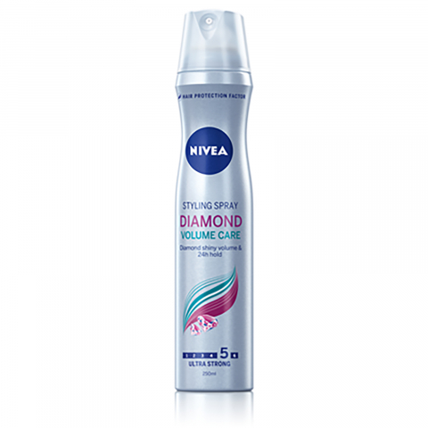 Fixativ si spuma de par - Fixativ spray Diamond volume, Nivea, Nivel de fixare 5, 250ml