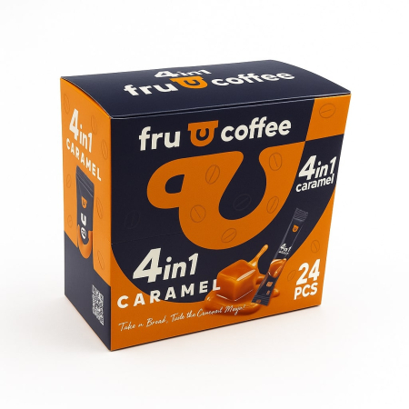 Produse Horeca - Cafea instant cu caramel, 4 in 1, FruCoffee-Vivomarket.ro