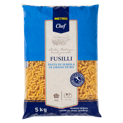 Bacanie - Fusilli Profesional, 5Kg, Metro chef