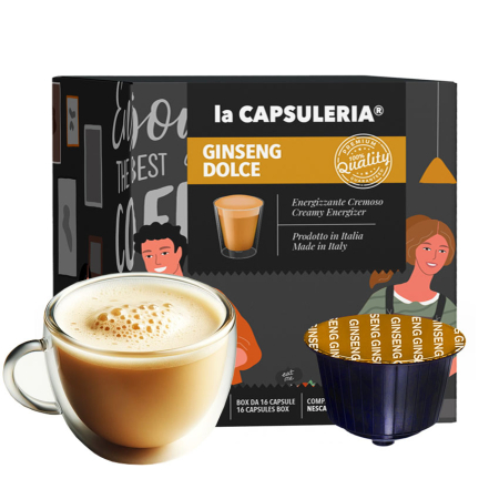 Cafea - Ginseng Dulce, 16 capsule compatibile Dolce Gusto - Capsuleria