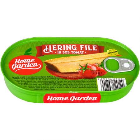 Produse Horeca - Hering File in Sos Tomat, Home Garden, 170 g-Vivomarket.ro