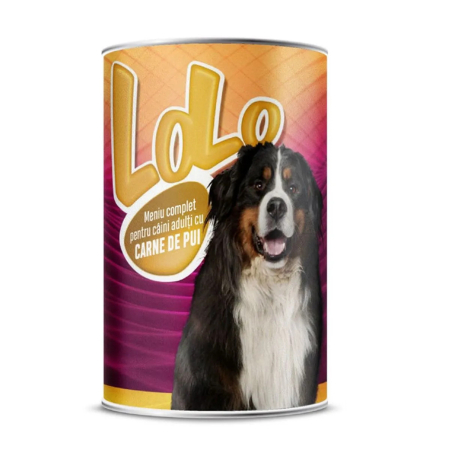 Noutati! - Hrana Umeda pentru Caini Adulti cu Pui 1.24 Kg, Lolo