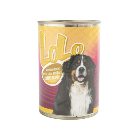 Noutati! - Hrana Umeda pentru Caini Adulti cu Pui 12 x 415 g, Lolo