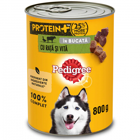 Hrana umeda pentru caini Pedigree Adult, Rata si Vita, in Aspic 800 g [0]