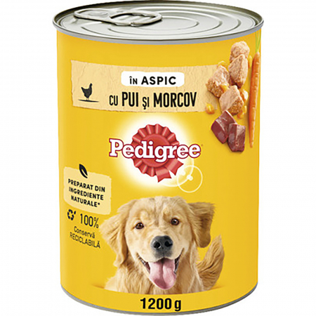 Hrana umeda pentru caini Pedigree Adult, Pui si Morcovi, in Aspic 1.2 Kg [0]