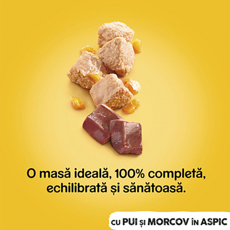 Hrana umeda pentru caini Pedigree Adult, Pui si Morcovi, in Aspic 1.2 Kg [1]