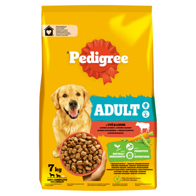 Petshop - Hrana Uscata cu Vita si Legume pentru Caini Adulti M/L, 7 Kg, Pedigree