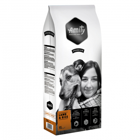 Petshop - Hrana uscata pentru caini Amity Premium Miel si Orez, 15 kg