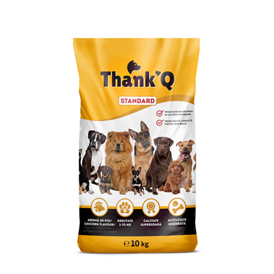 Petshop - Hrana Uscata pentru Caini cu Aroma de Pui, 10 Kg, Thank'Q Standard