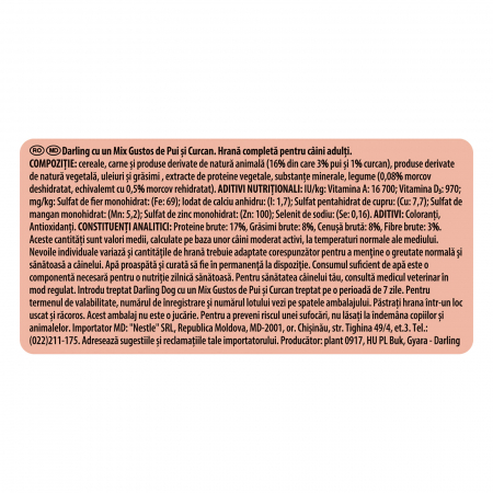Hrana uscata pentru caini Darling, Pui, Curcan & Legume, 15Kg [2]