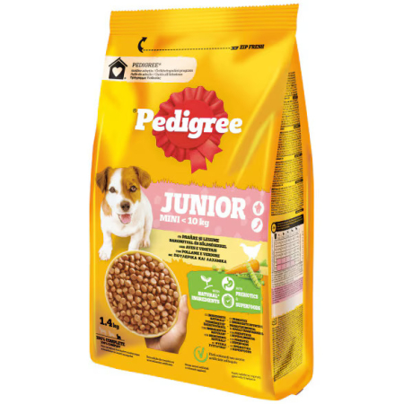 Noutati! - Hrana uscata pentru caini Pedigree, Junior S, pasare si legume, 1.4 kg