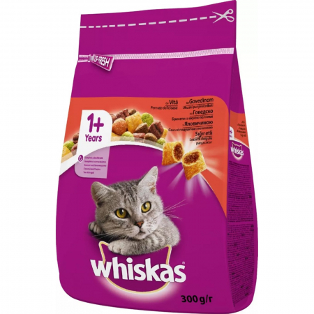Hrana pentru pisici - Hrana uscata pentru pisici Whiskas, Vita & Ficat, 300g