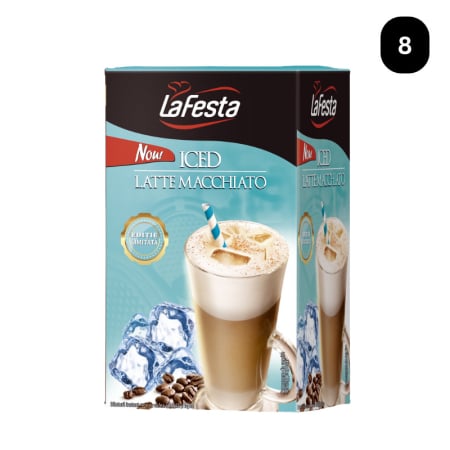 Cafea - Iced Latte Macchiato, La Festa, 8 x 18 g-Vivomarket.ro