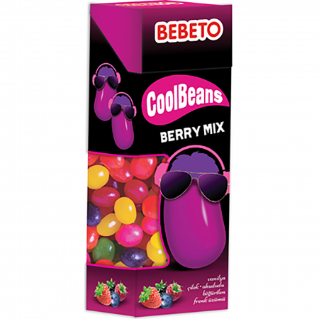 Bacanie - Jeleuri Beans Berry fructe de padure, 12 buc x 30 g , Bebeto