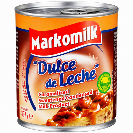Conserve - Lapte condensat ,caramelizat, Markomilk, 397 g-Vivomarket.ro