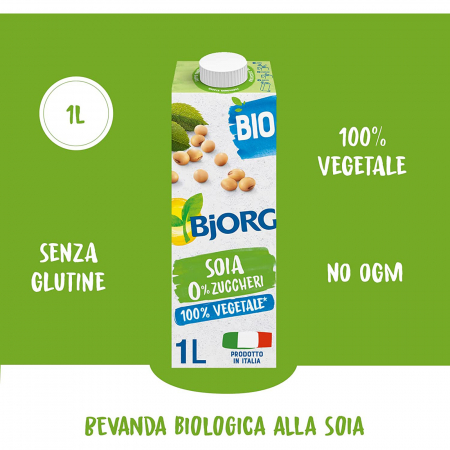 Lapte de soia BIO fara zahar, Bjorn, 1 l [2]