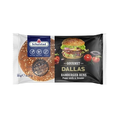 Noutati! - Chifle Hamburger Gourmet Dallas, Schulstad, 4 x 81 g-Vivomarket.ro