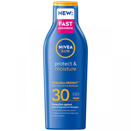 Produse cu protectie solara - Lotiune Nivea Sun Protect & Moisture SPF 30, 200ml