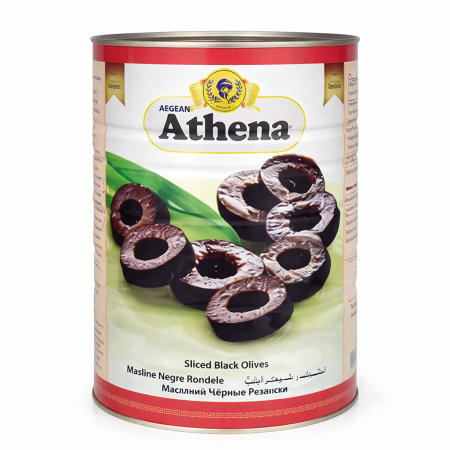 Produse Horeca - Masline Negre, Felii, Calibru 180-200, Athena, 2 Kg