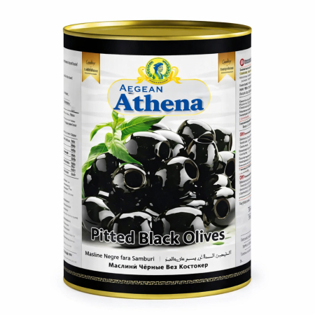 Produse Horeca - Masline Negre fara Samburi, Calibru 180-200, Athena, 2 Kg