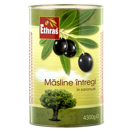 Produse Horeca - Masline Negre, Calibru 71-90, Ethras, 2.5 kg-Vivomarket.ro