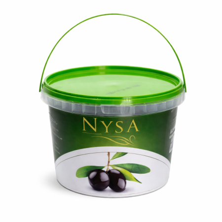 Produse Horeca - Masline Negre, Naturale, cu Samburi, Calibrul 280 - 320, Nysa, 2 kg