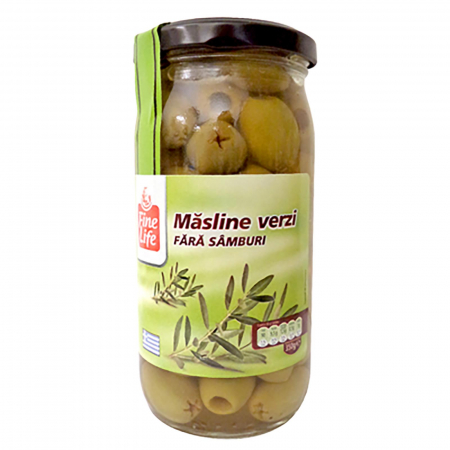 Conserve - Masline verzi fara samburi, Fine Life, 340 g