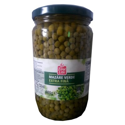 Conserve - Mazare Verde Extrafina, Fine Life, 660 g