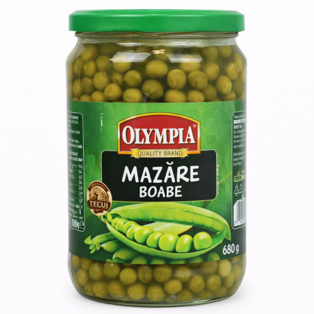 Conserve - Mazare Verde, Boabe, Olympia, 680 g