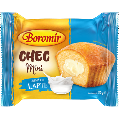 Dulciuri - Mini Chec cu Crema de Lapte, 13 x 50 g, Boromir 