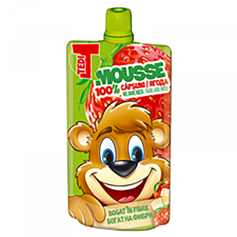 Bauturi - Mousse Capsuni , 12 x 100 g, Tedi