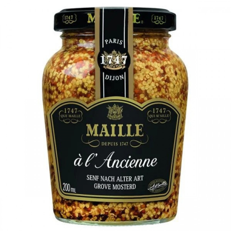 Bacanie - Mustar Maille Dijon cu Boabe Intregi, 200 ml-Vivomarket.ro