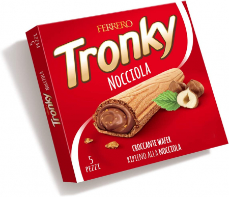 Napolitana cu crema de alune Tronky, Ferrero, 5 x 18 g [0]